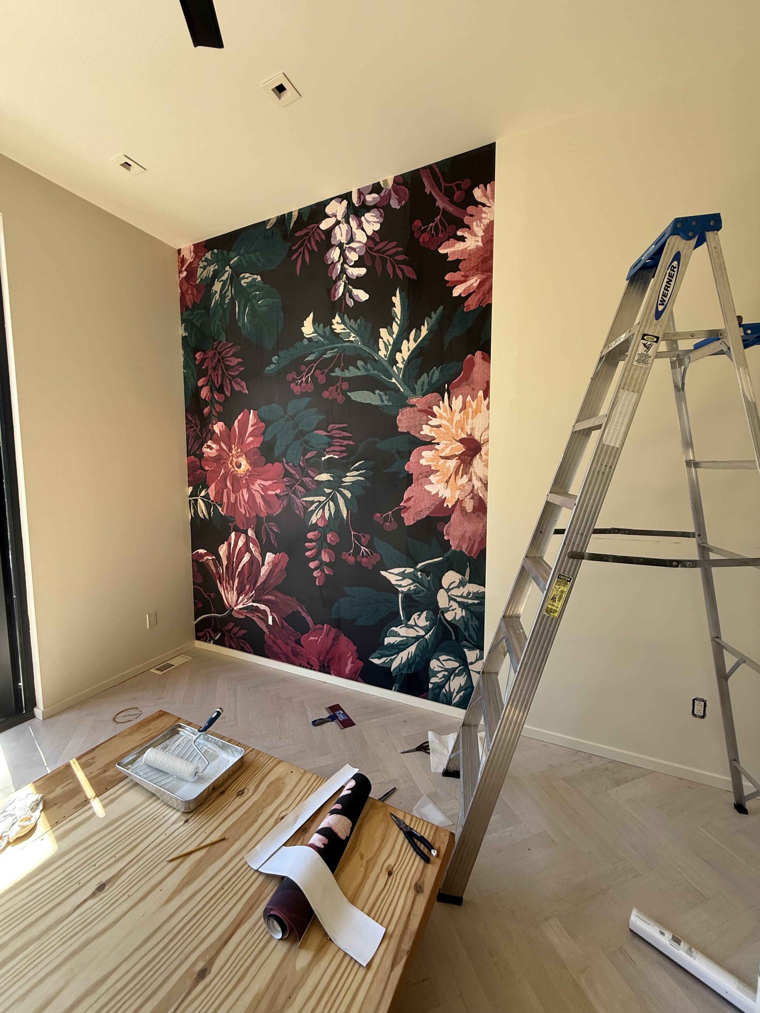 Professional wallpaper installation project 2